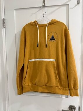 Walt Disney World mustard yellow 50th anniversary hoodie (fair condition)